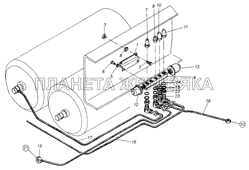 Установка датчиков МАЗ-64226 МАЗ-64226